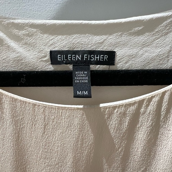 EILEEN FISHER 100% Silk Crepe de Chine Dress | Size M | Pleated Back Detail - Picture 9 of 9